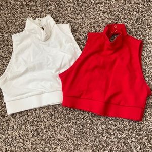 Body Wrappers High-Neck Crop Tops size M